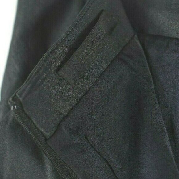 The Row Womens Size Small Black Mini Skirt Leather Ruched Pencil Hidden Zipper - Picture 5 of 5